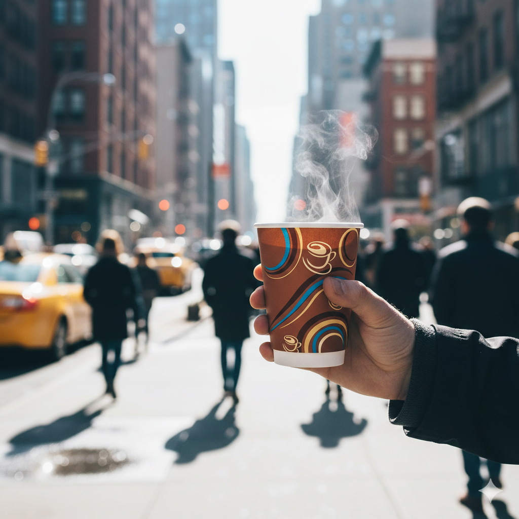 أكواب ورقية مزدوجة الجدار بتصميم عام، 8/12/16 أونصة