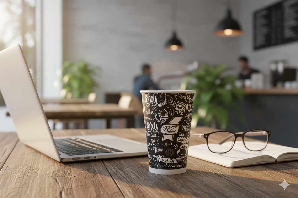 Generic Design Single Wall Paper Cups 12oz-Tall