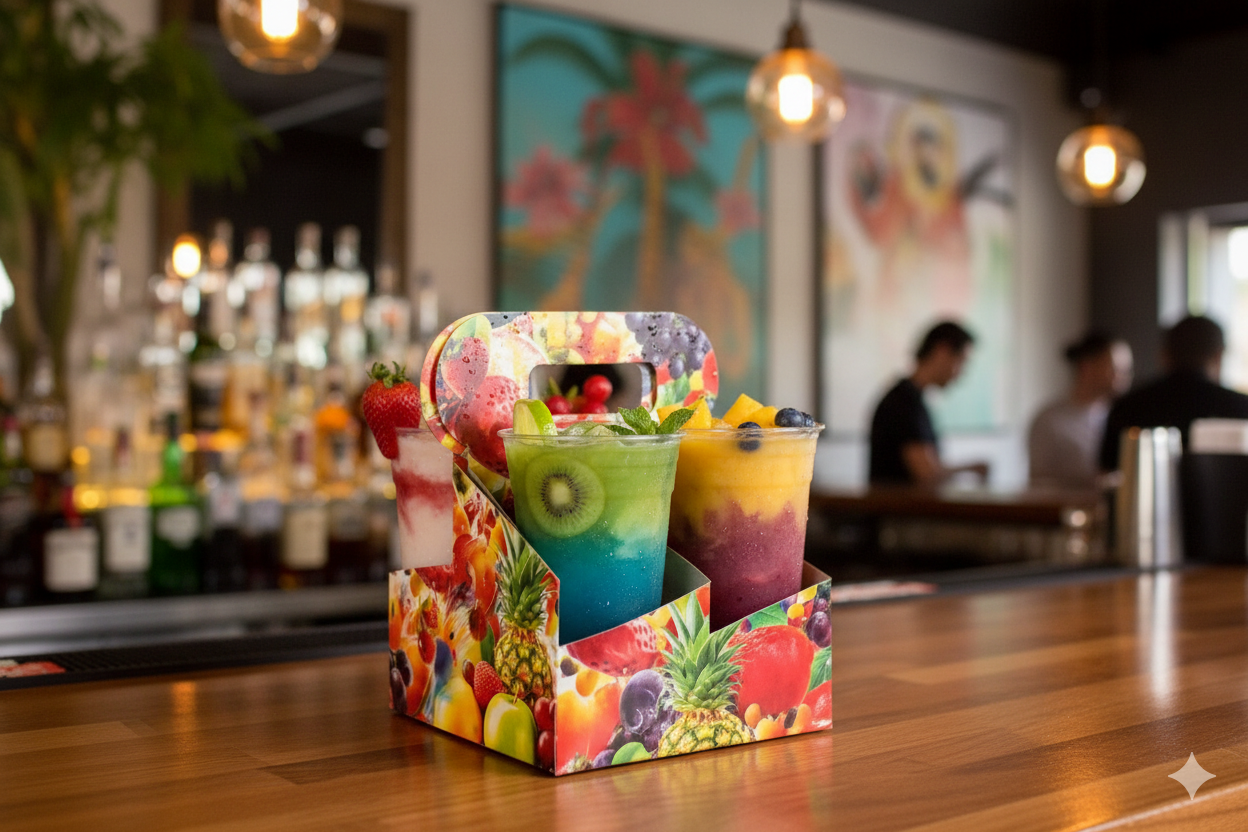 4-Cup Cold Drink Holder (Generic Design)