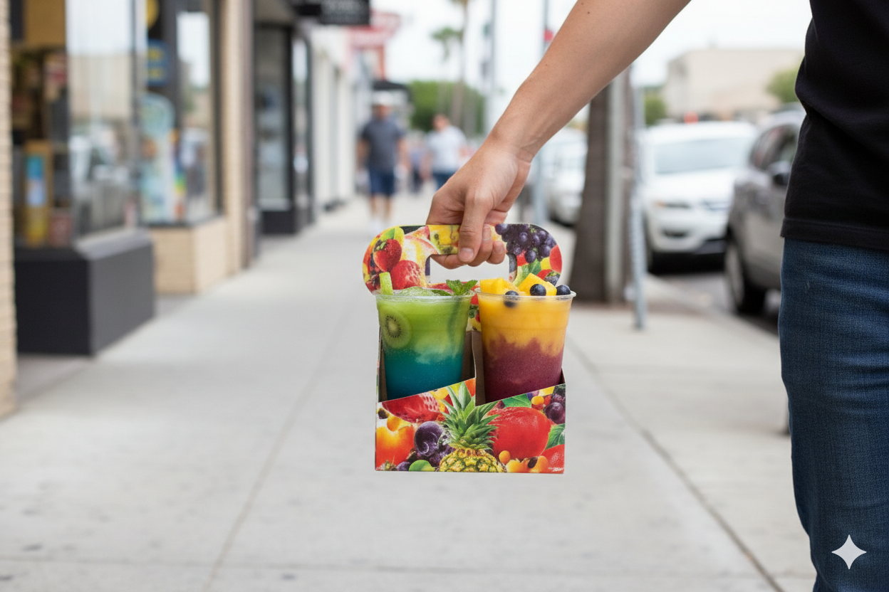 4-Cup Cold Drink Holder (Generic Design)