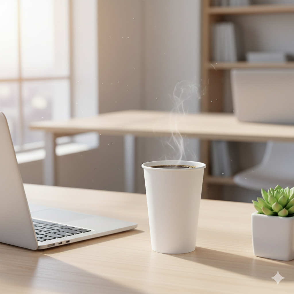 White Paper Cups 12oz-Tall