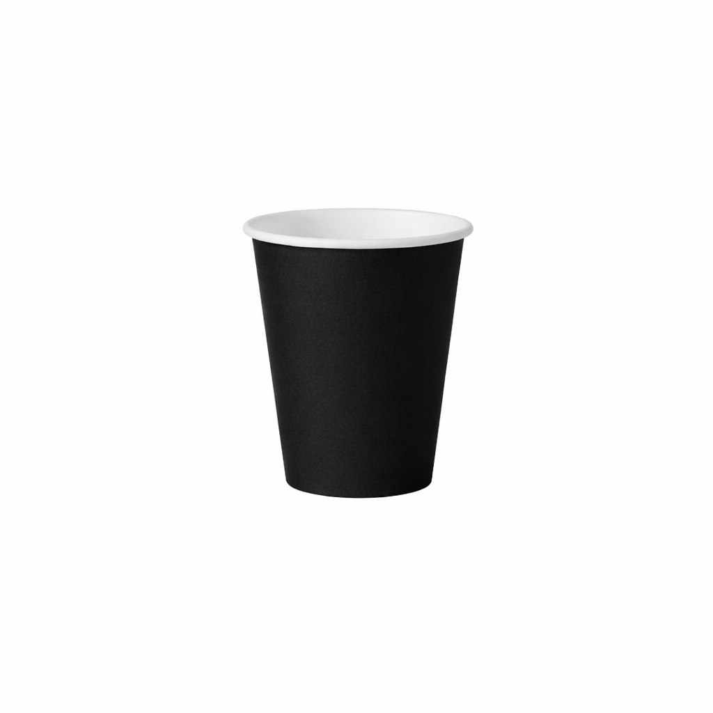 Black Single Wall Paper Cups 8/12/16oz