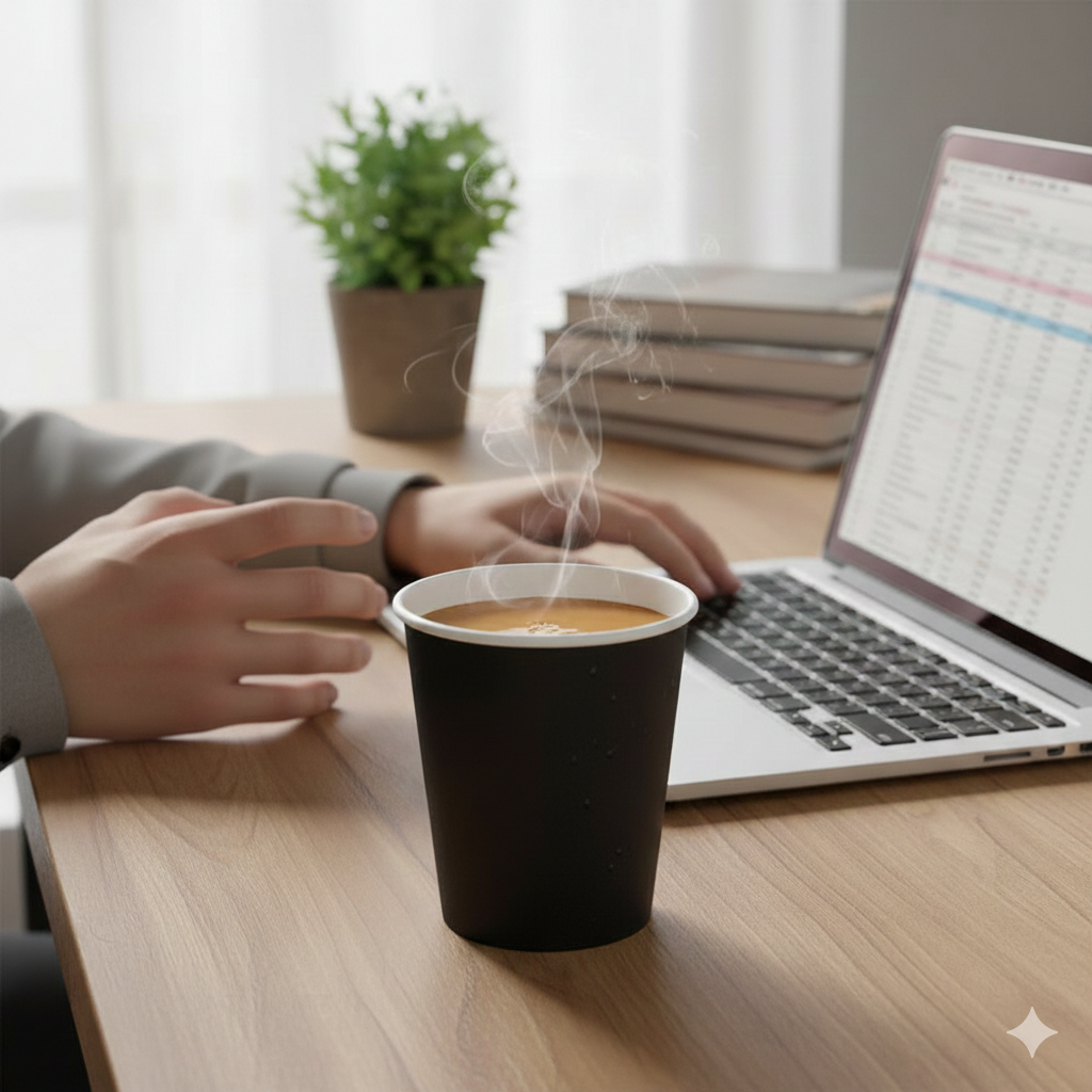 أكواب ورقية سوداء بجدار واحد 8/12/16 أونصة