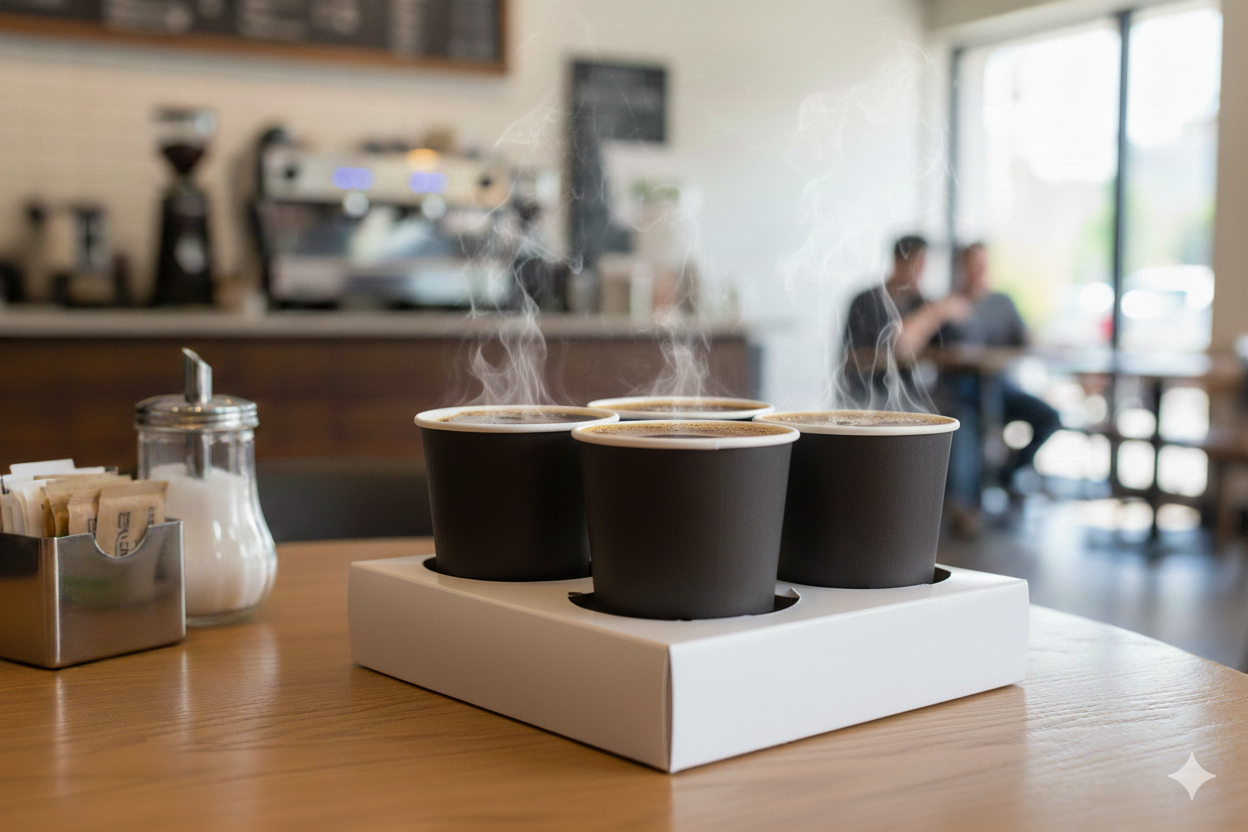 4-Cup Hot Drink Holder (White)