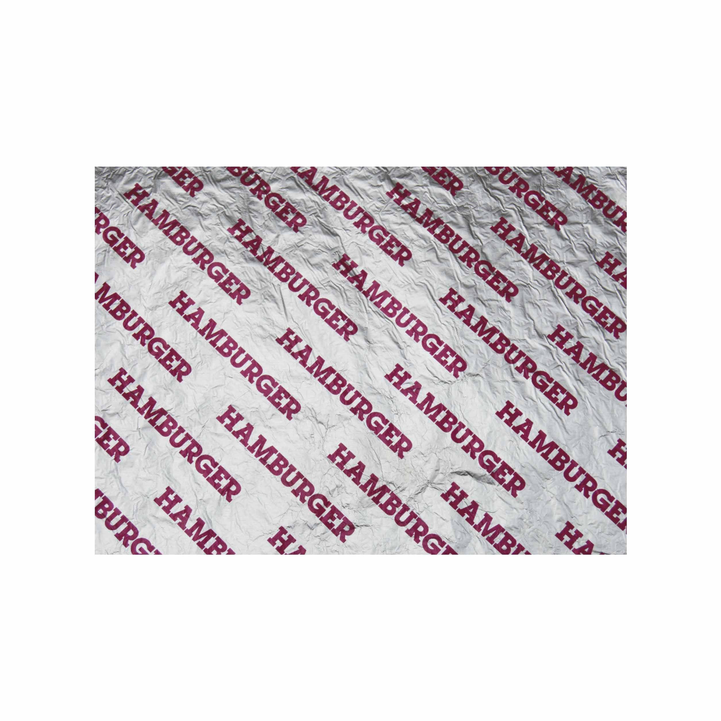 Printed Burger Insulated Aluminum Wrapping Paper (34x24cm)