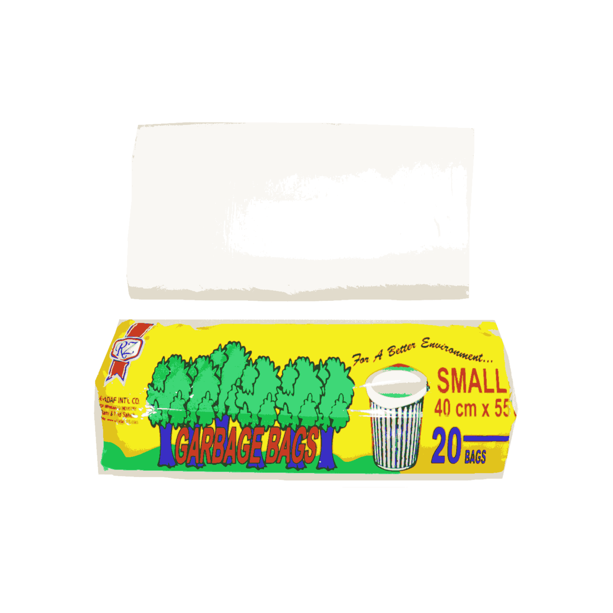 أكياس قمامة بلاستيكية بيضاء (مقاسان)