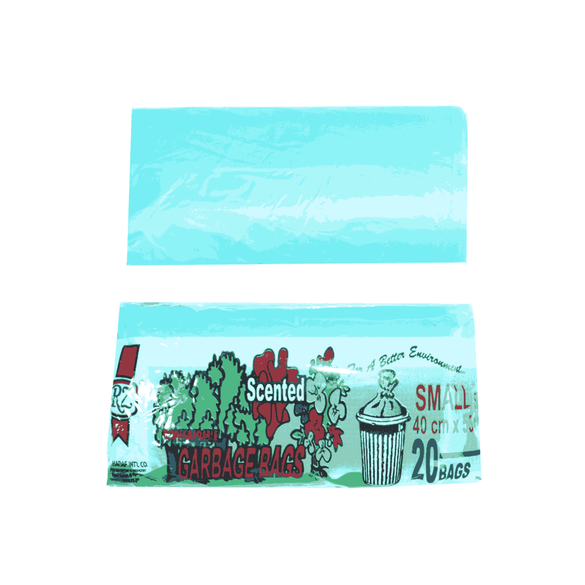 أكياس قمامة بلاستيكية خضراء (معطرة)