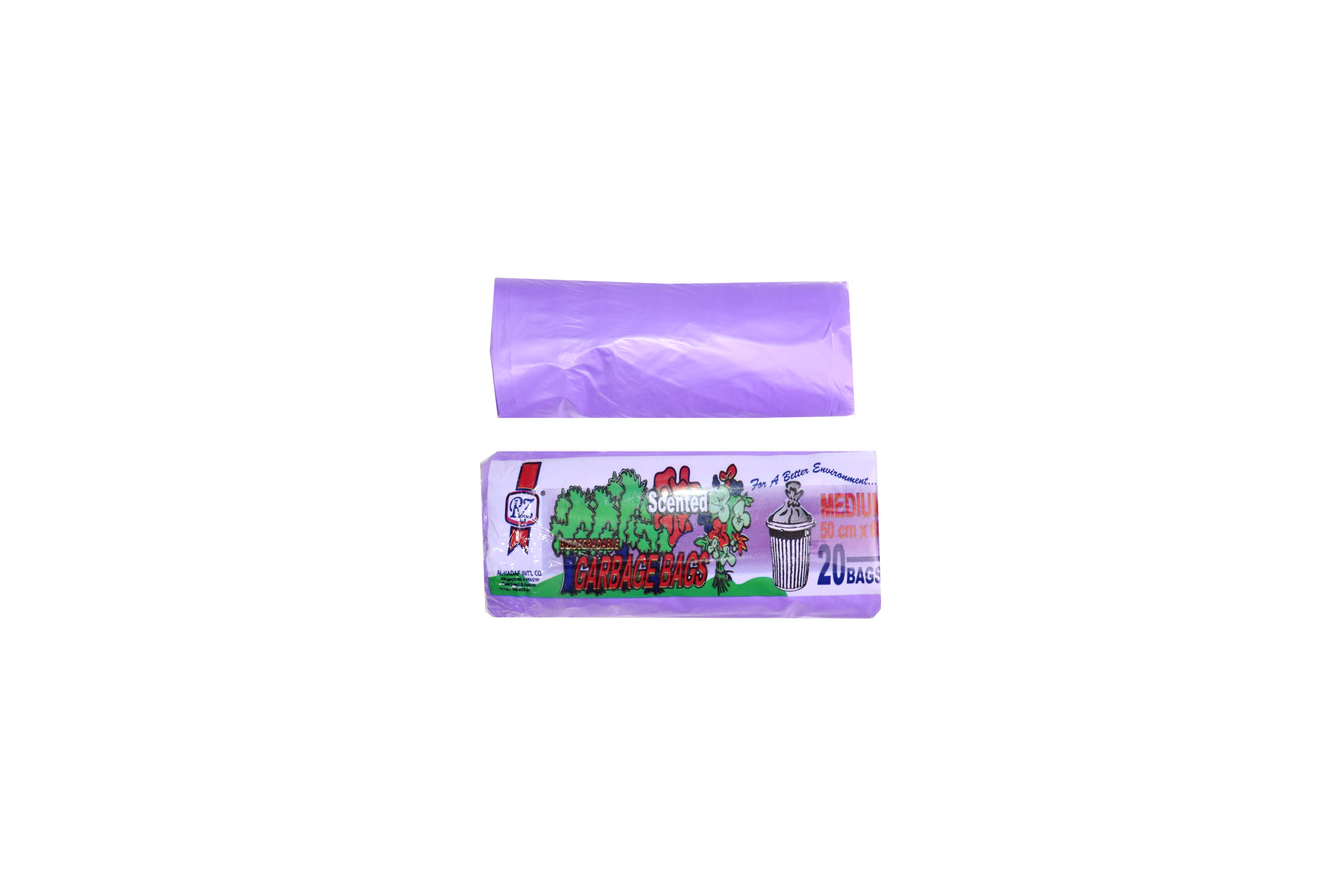 Purple Plastic Garbage Bags (Scented)
اكياس بلاستيك نفايات بنفسجي معطرة
50*60cm