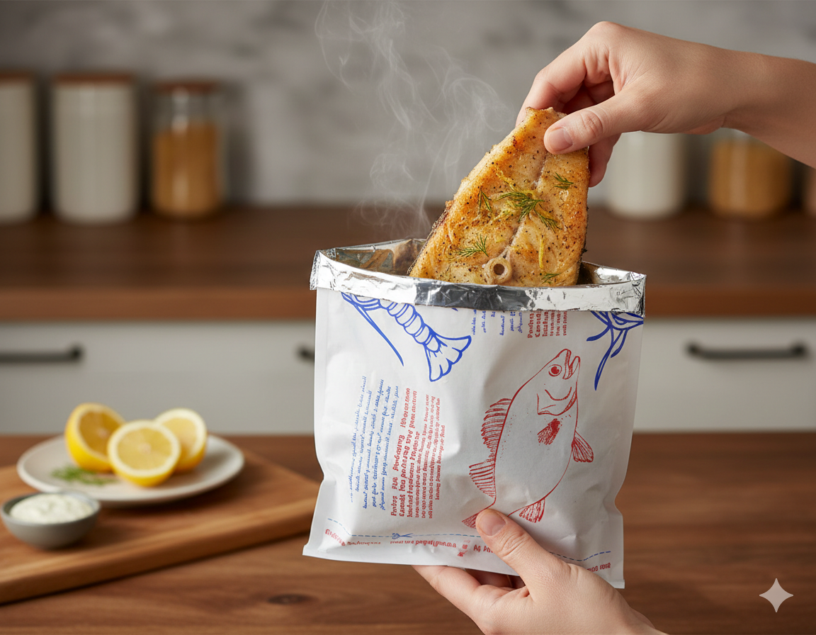 أكياس ورقية من الألومنيوم لصيد الأسماك (صغيرة، متوسطة، كبيرة)