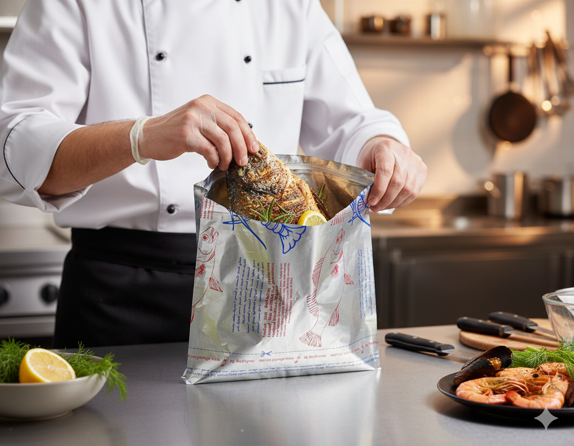 أكياس ورقية مسلفر للسماك 
Aluminum Fish Paper Bags 