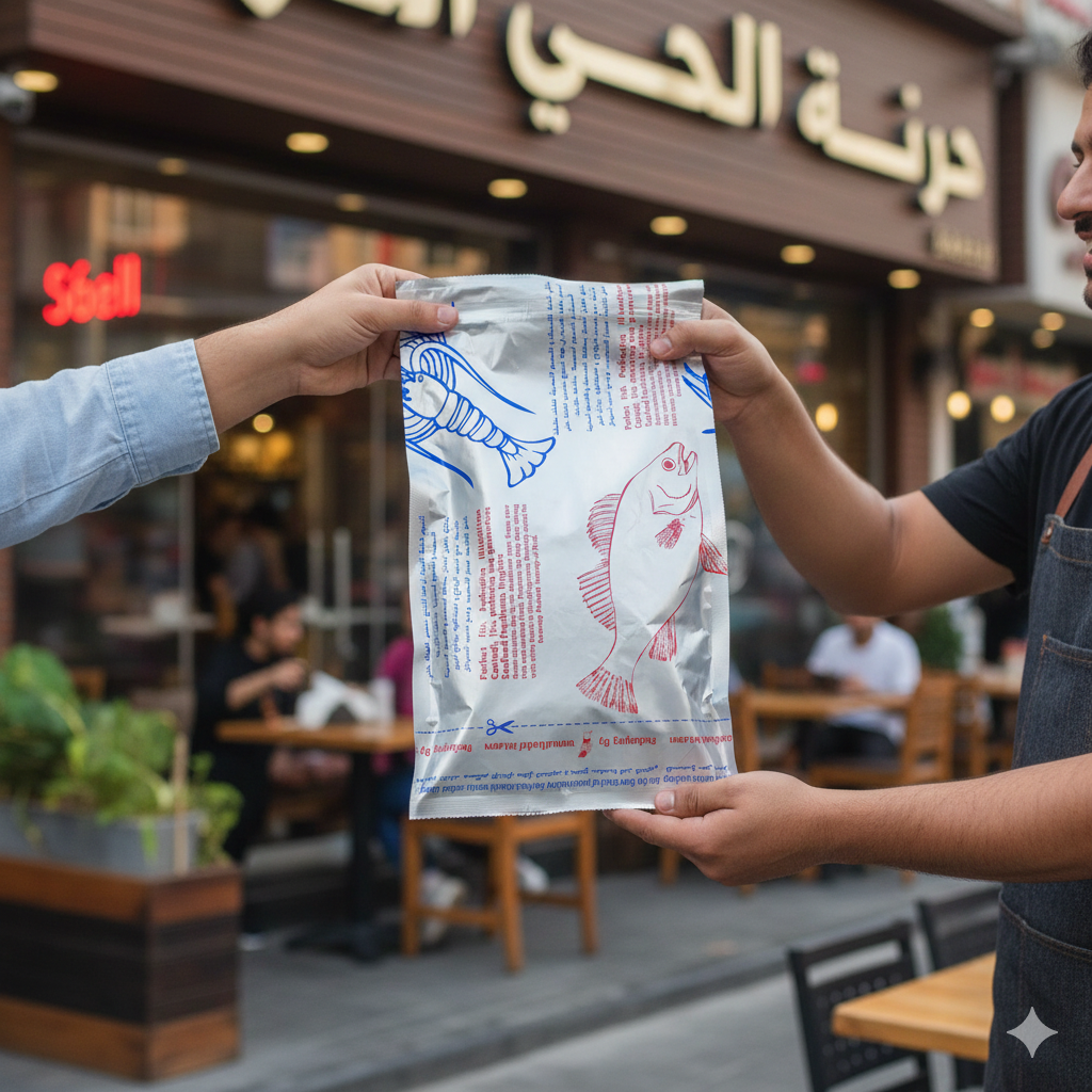 أكياس ورقية مسلفر للسماك 
Aluminum Fish Paper Bags 