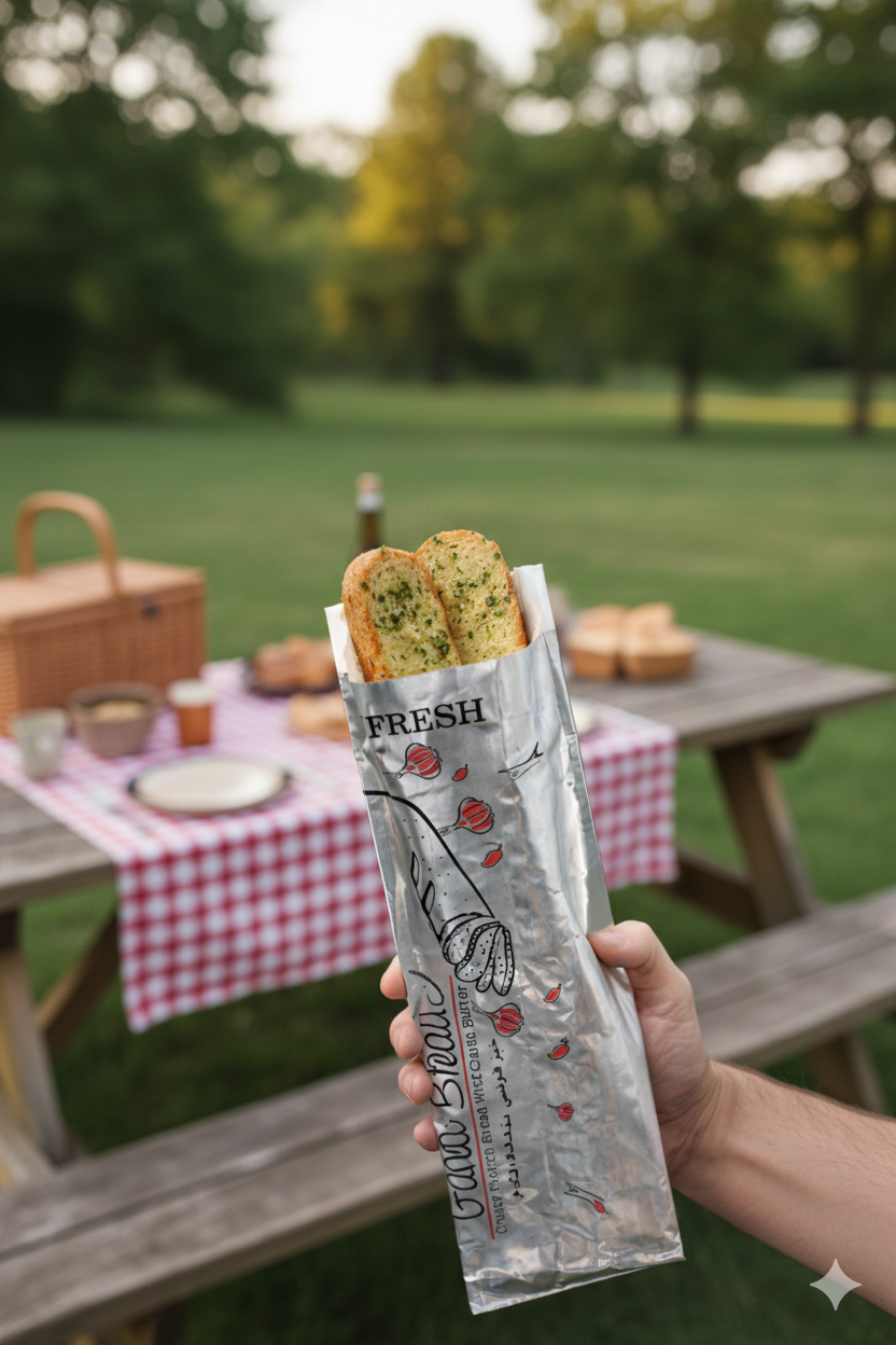 أكياس ورقية من الألومنيوم لخبز الثوم