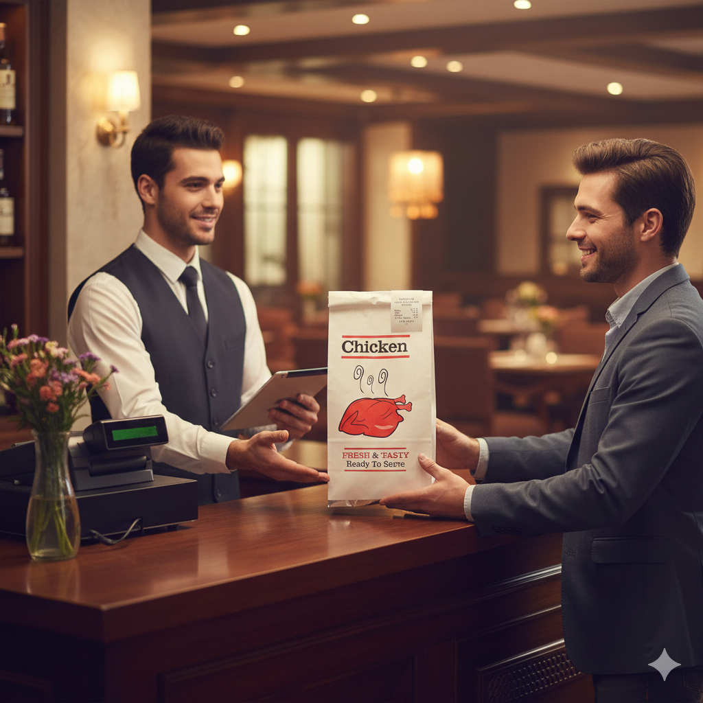 أكياس ورقية من الألومنيوم لتحميص الدجاج