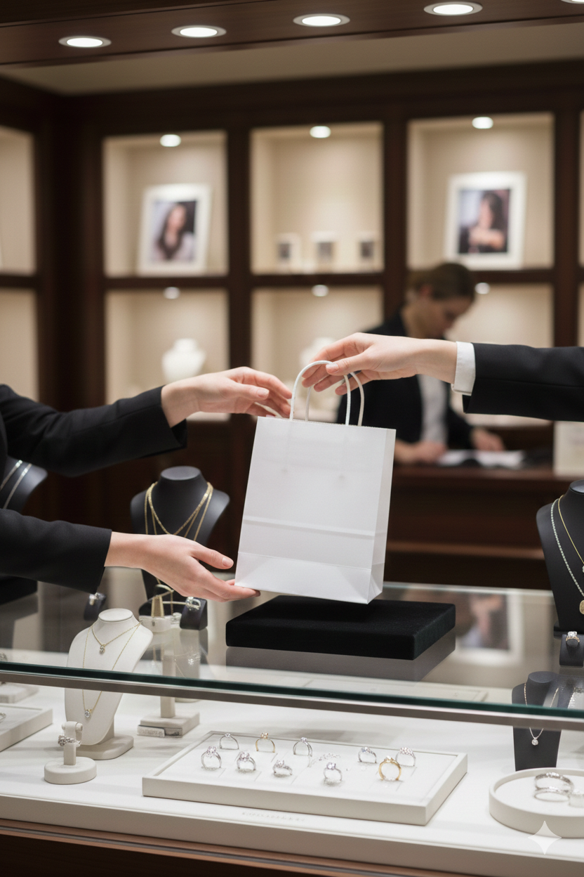 أكياس ورقية مع يد ابيض
White Square Bottom Paper Bags With Twisted Handles - Small - 26*19*8cm