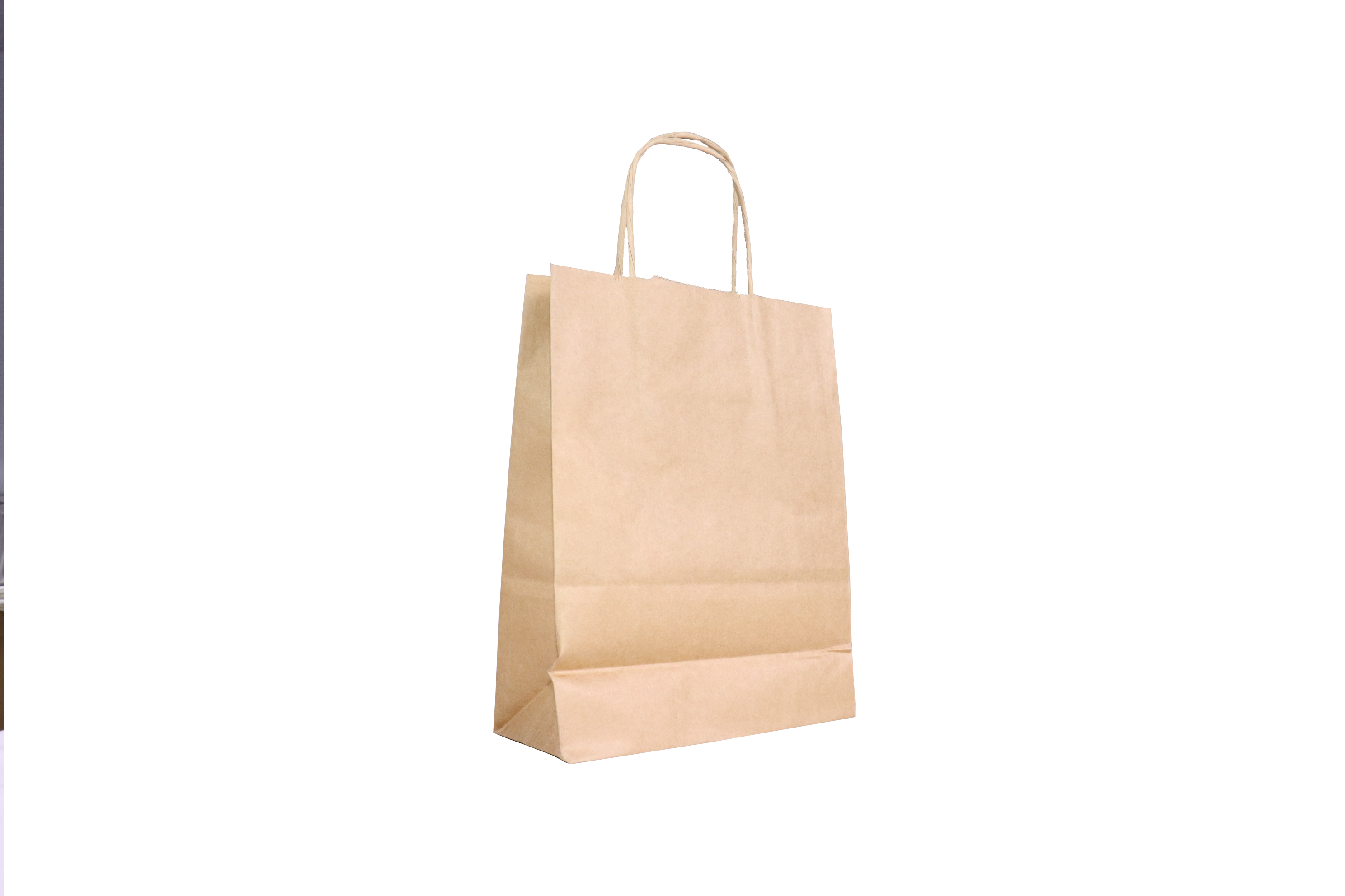 Brown Square Bottom Paper Bags with Twisted Handles
