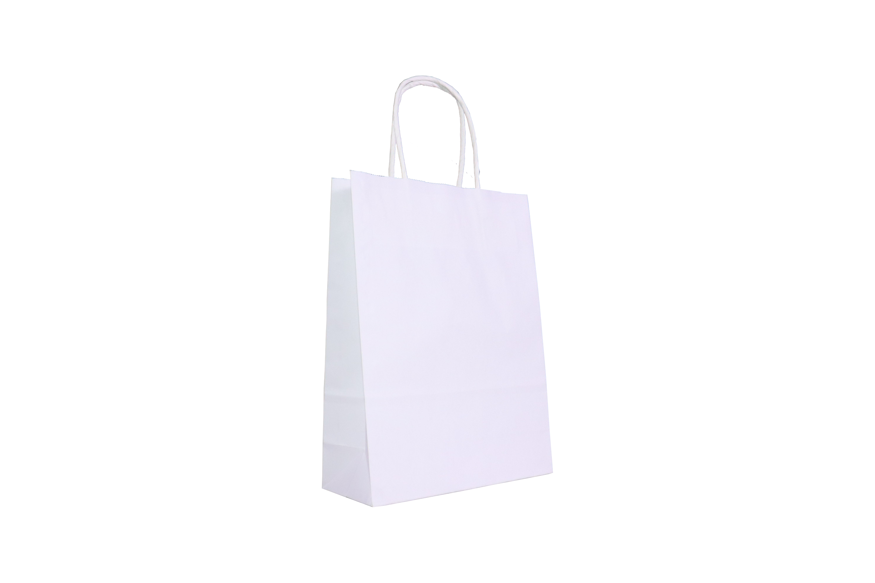 أكياس ورقية مع يد ابيض
White Square Bottom Paper Bags With Twisted Handles - Small - 28*21*12cm