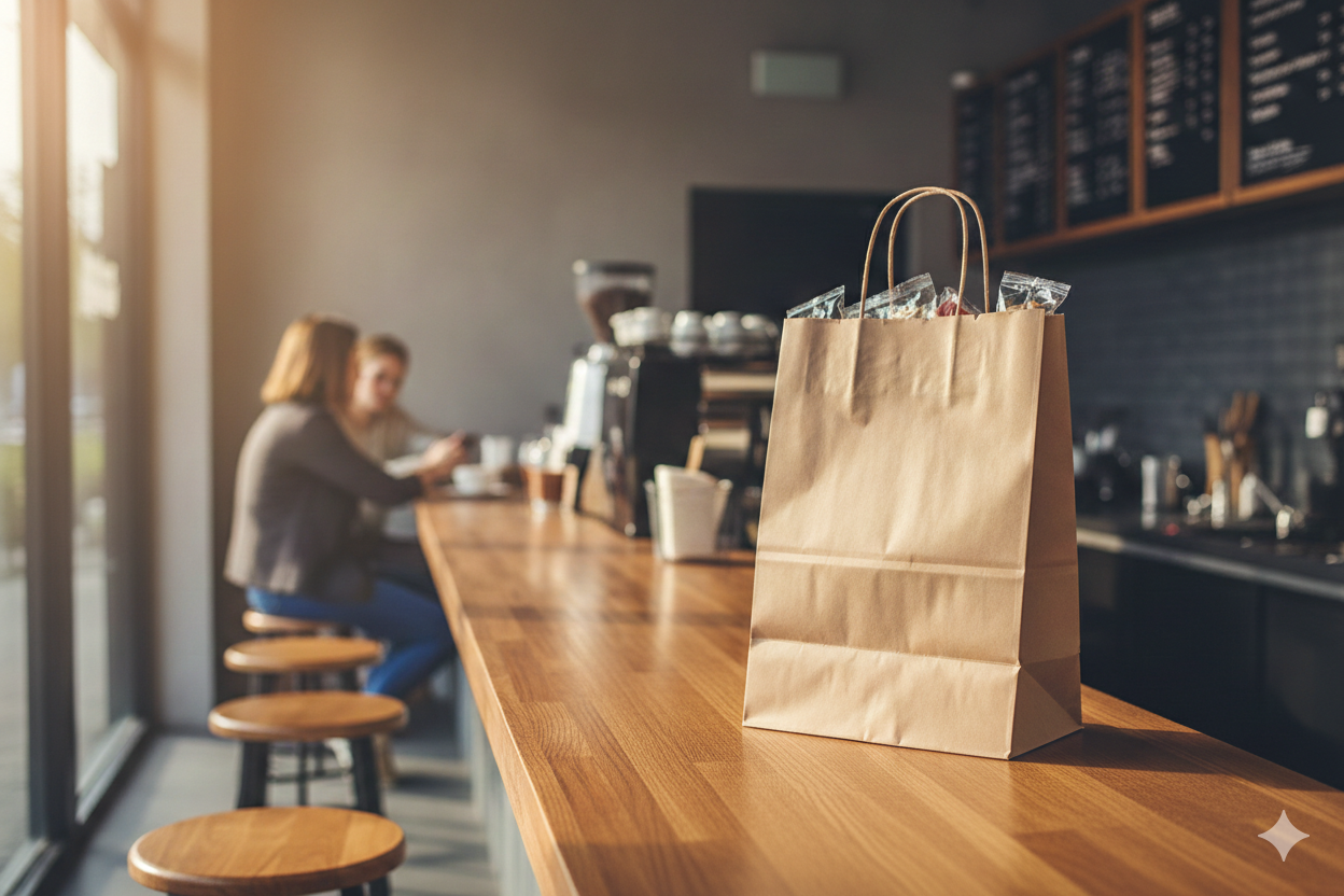 أكياس ورقية مع يد بني
Brown Square Bottom Paper Bags With Twisted Handles - - 28*21*12cm