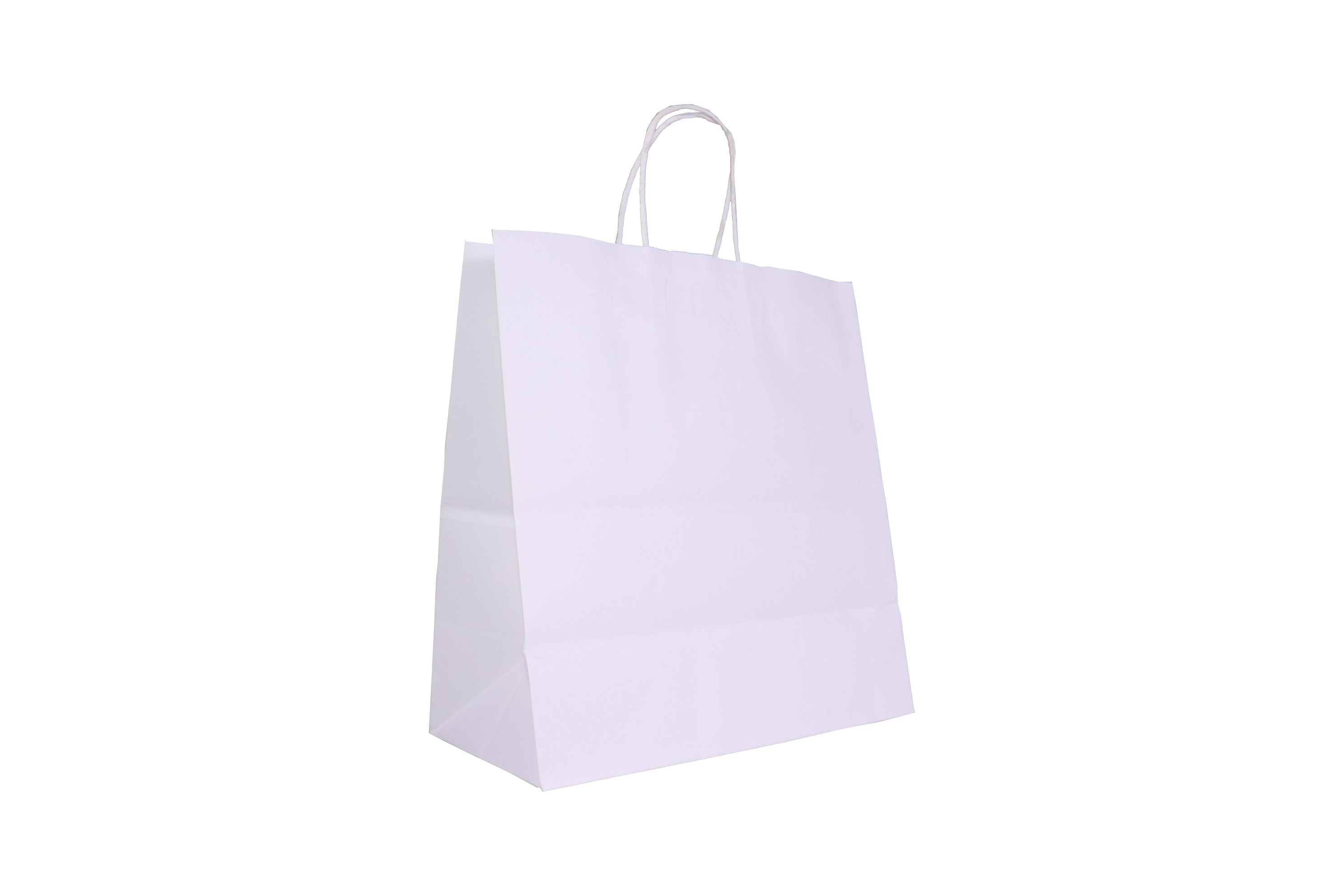 أكياس ورقية مع يد ابيض
White Square Bottom Paper Bags With Twisted Handles - Small -  30*28*14.5cm
