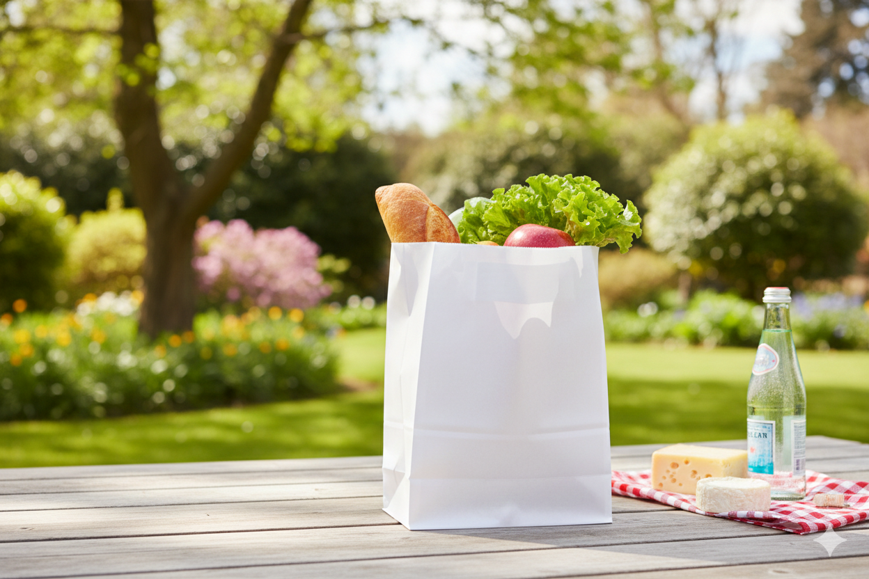أكياس ورقية بدون يد أبيض
White Square Bottom Paper Bags without Handles - Medium - 28*21*12cm