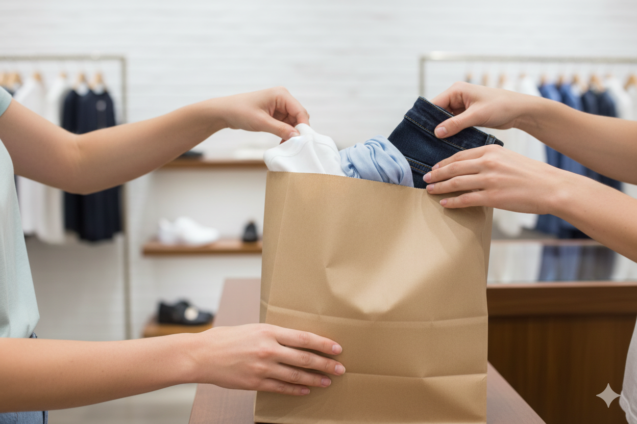 أكياس ورقية بنية مربعة القاع بدون مقابض