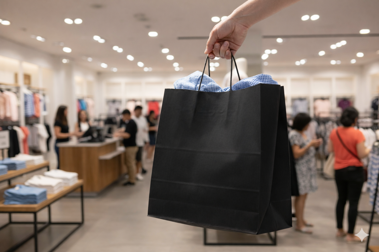 أكياس ورقية سوداء مربعة القاع بمقابض ملتوية