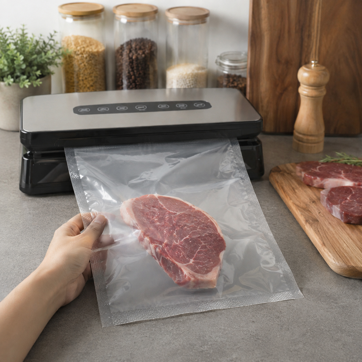 Clear Plastic Vacuum Storage Bags  (two sizes)