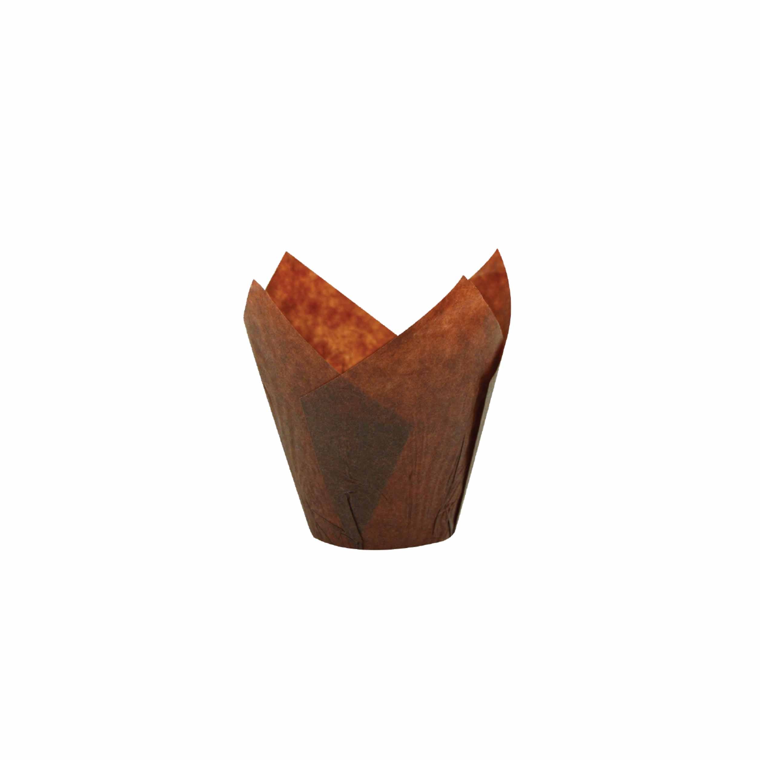 Brown Tulip Muffin Liners (16/17.5cm)