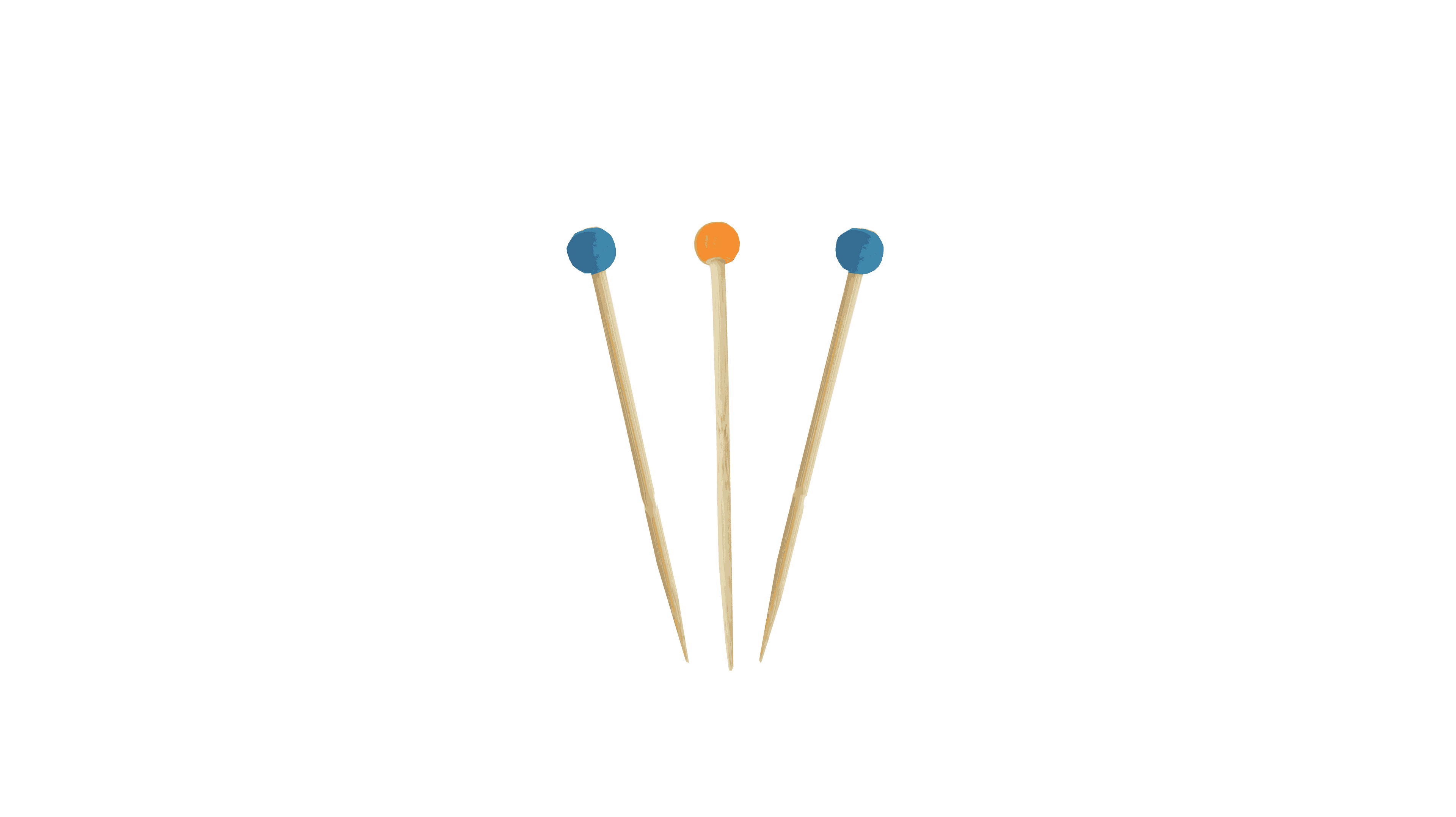 Wooden Colored Ball Accessory Picks