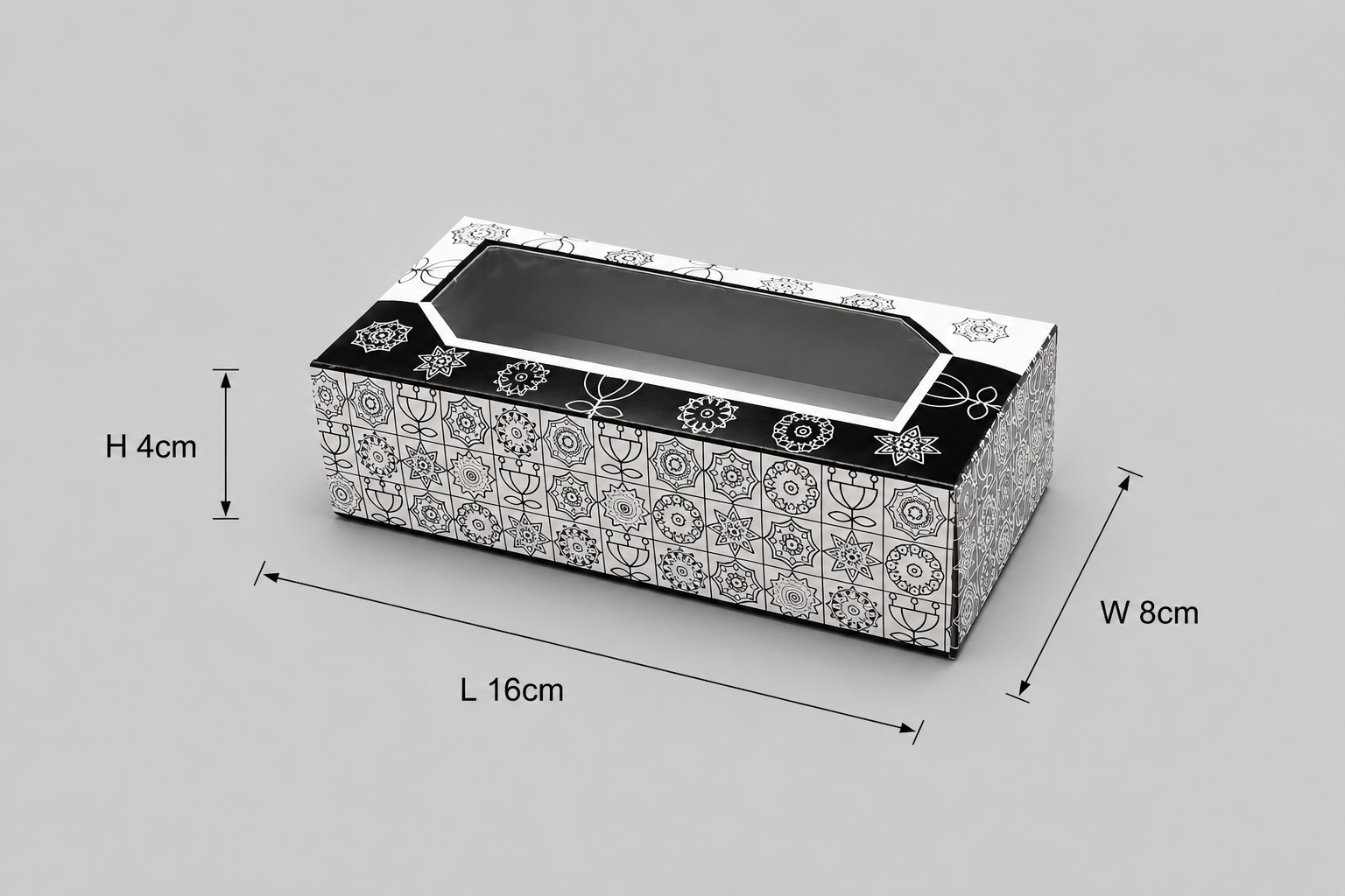 Printed Paper Boxes with Window (4 Sizes)