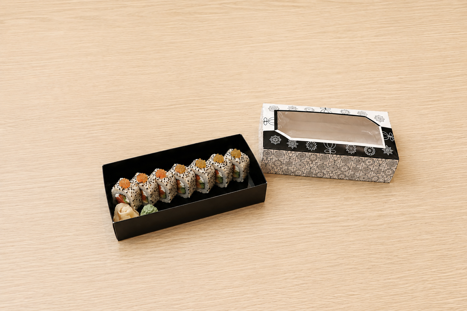 Printed Paper Boxes with Window (4 Sizes)