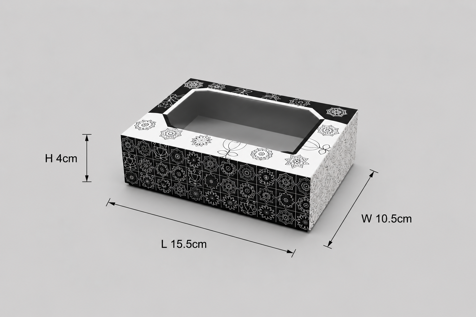 Printed Paper Boxes with Window (4 Sizes)