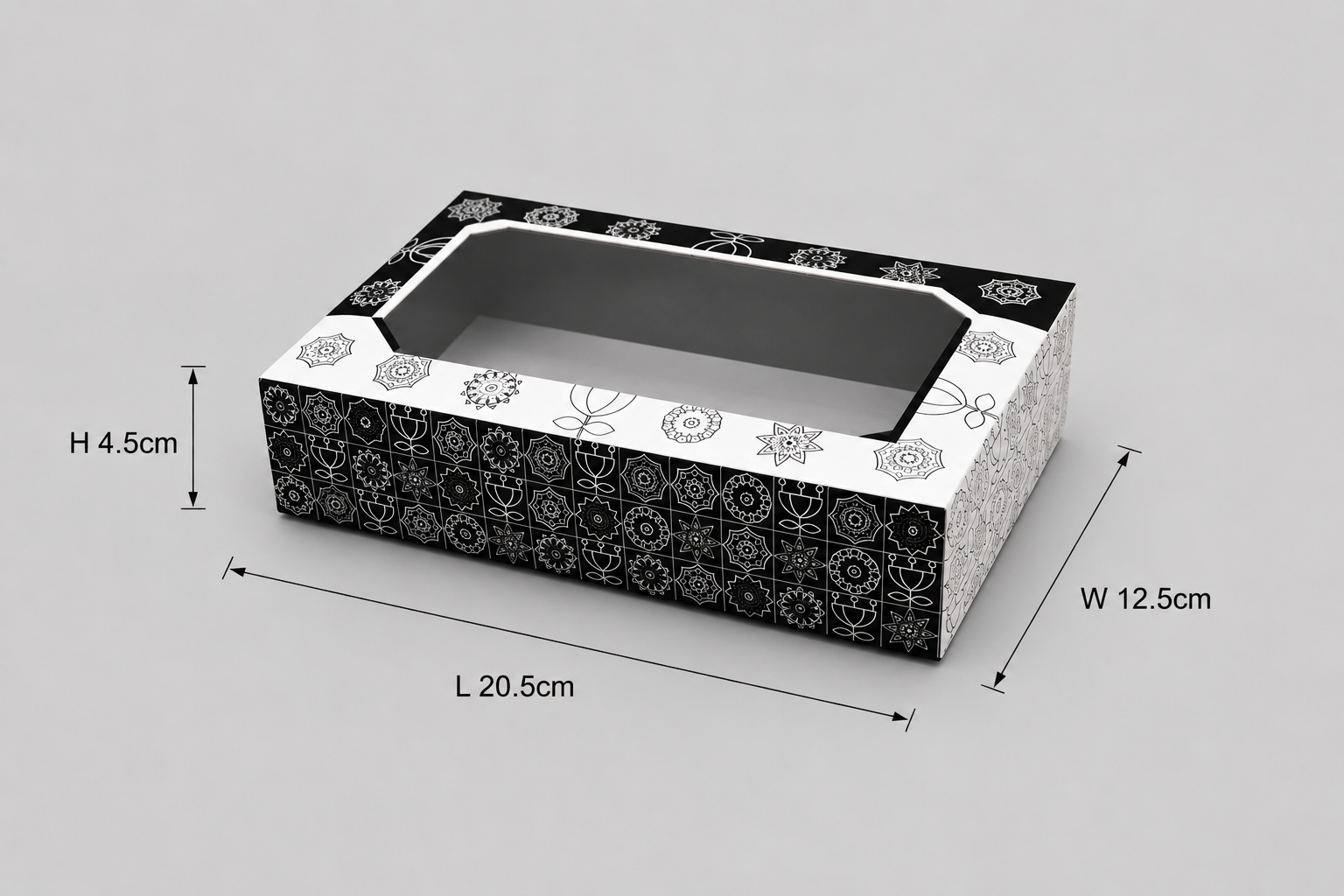 Printed Paper Boxes with Window (4 Sizes)