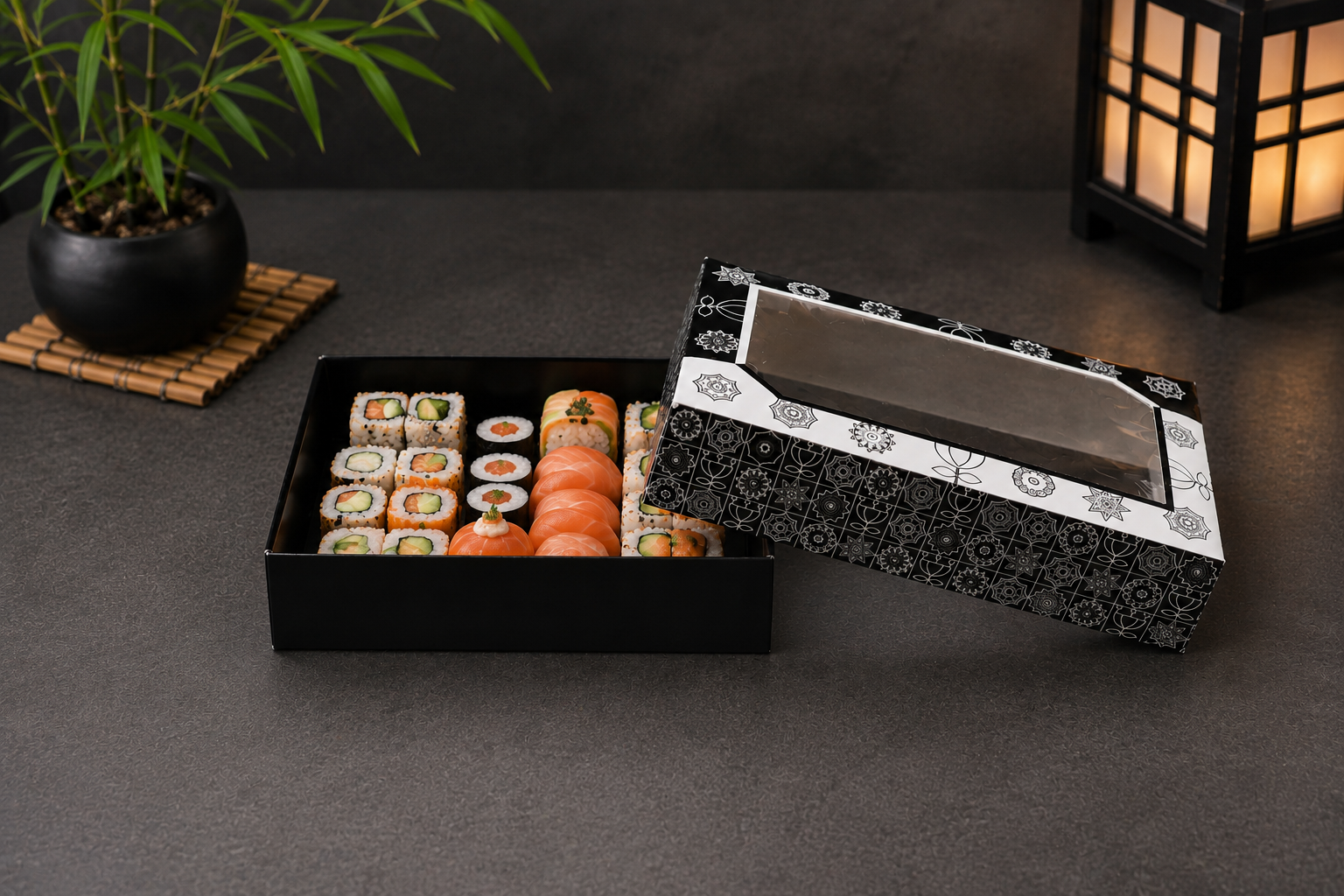 Printed Paper Boxes with Window (4 Sizes)