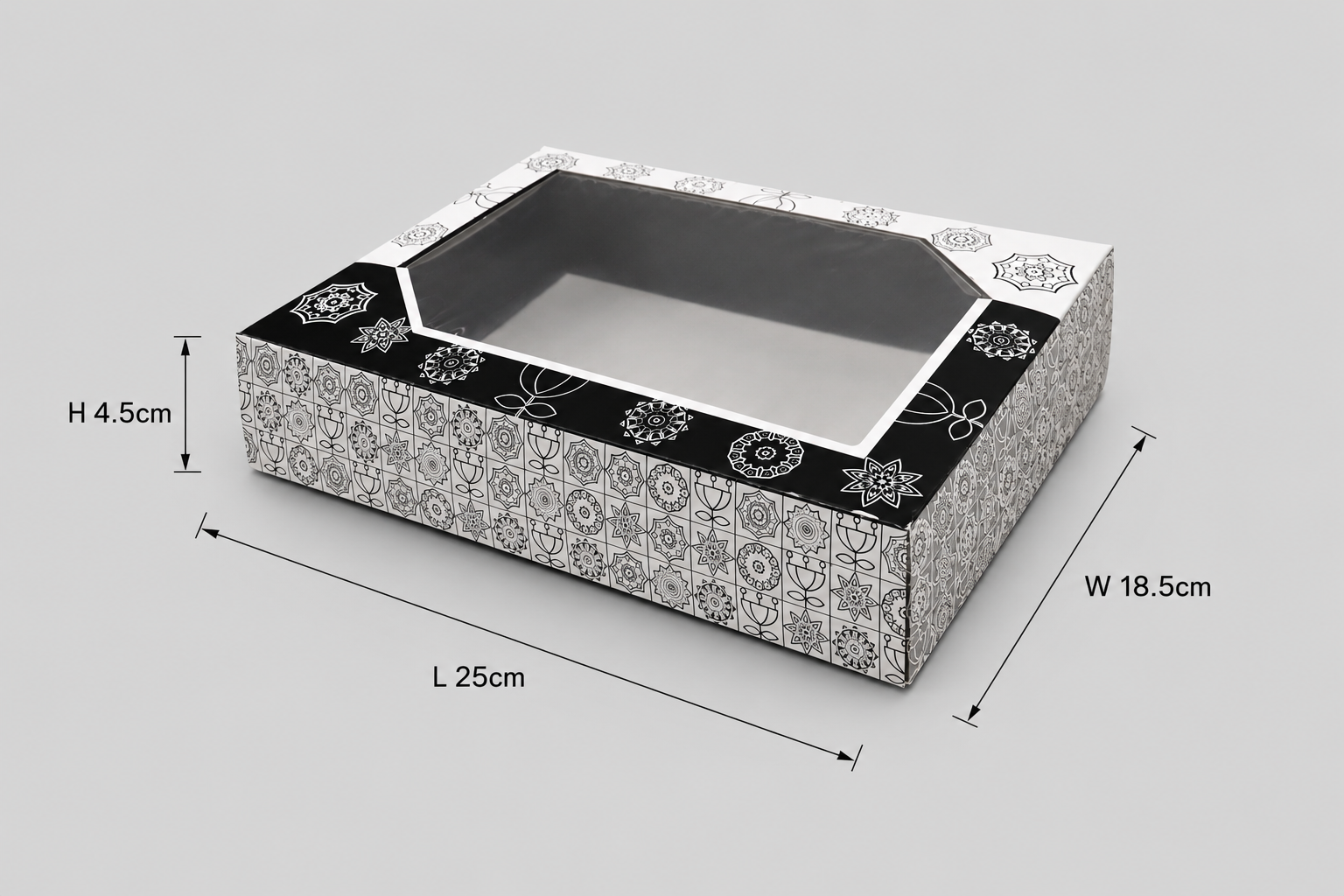 Printed Paper Boxes with Window (4 Sizes)