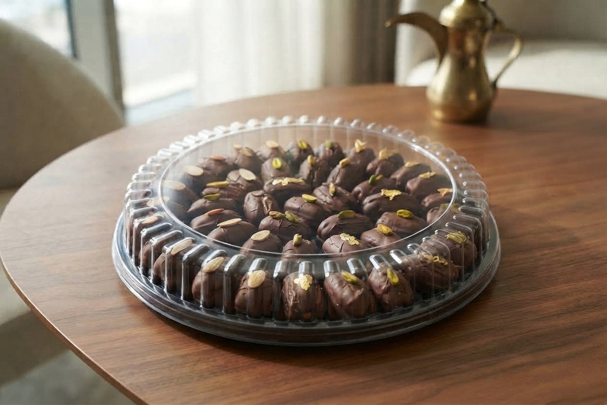 VIP Round Plastic Tray with Clear Lid