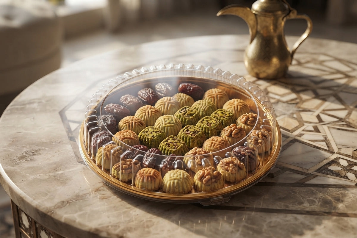 VIP Round Plastic Tray with Clear Lid