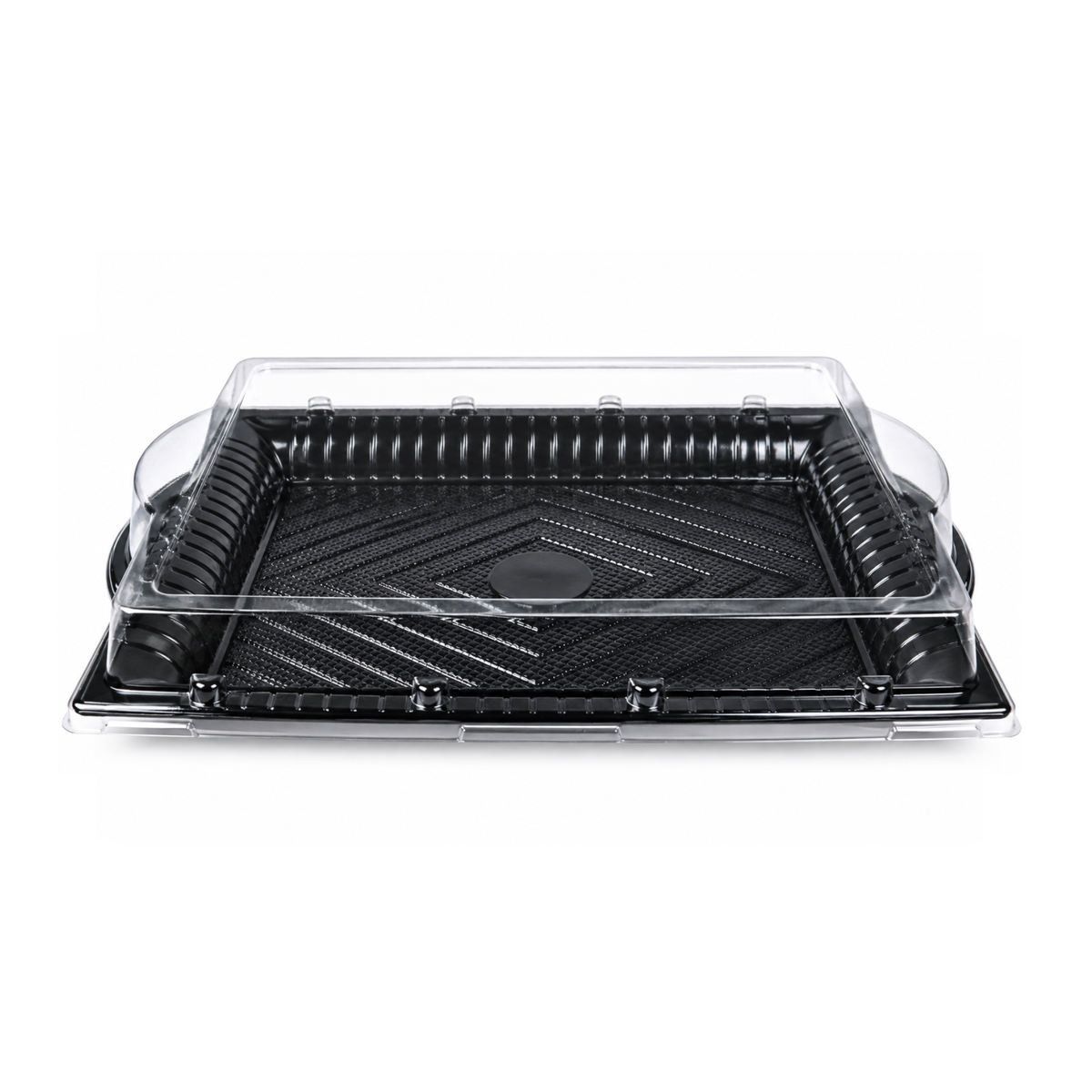 VIP Rectangular Plastic Tray with Clear Lid