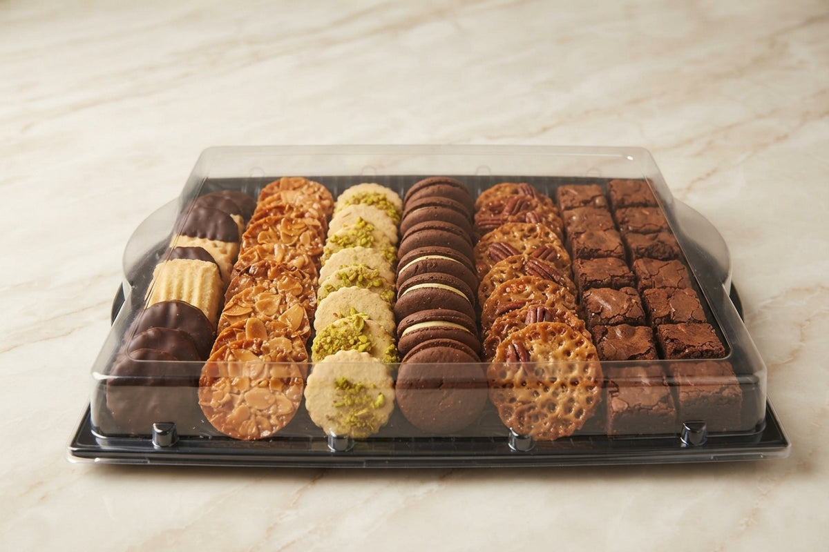 VIP Rectangular Plastic Tray with Clear Lid
