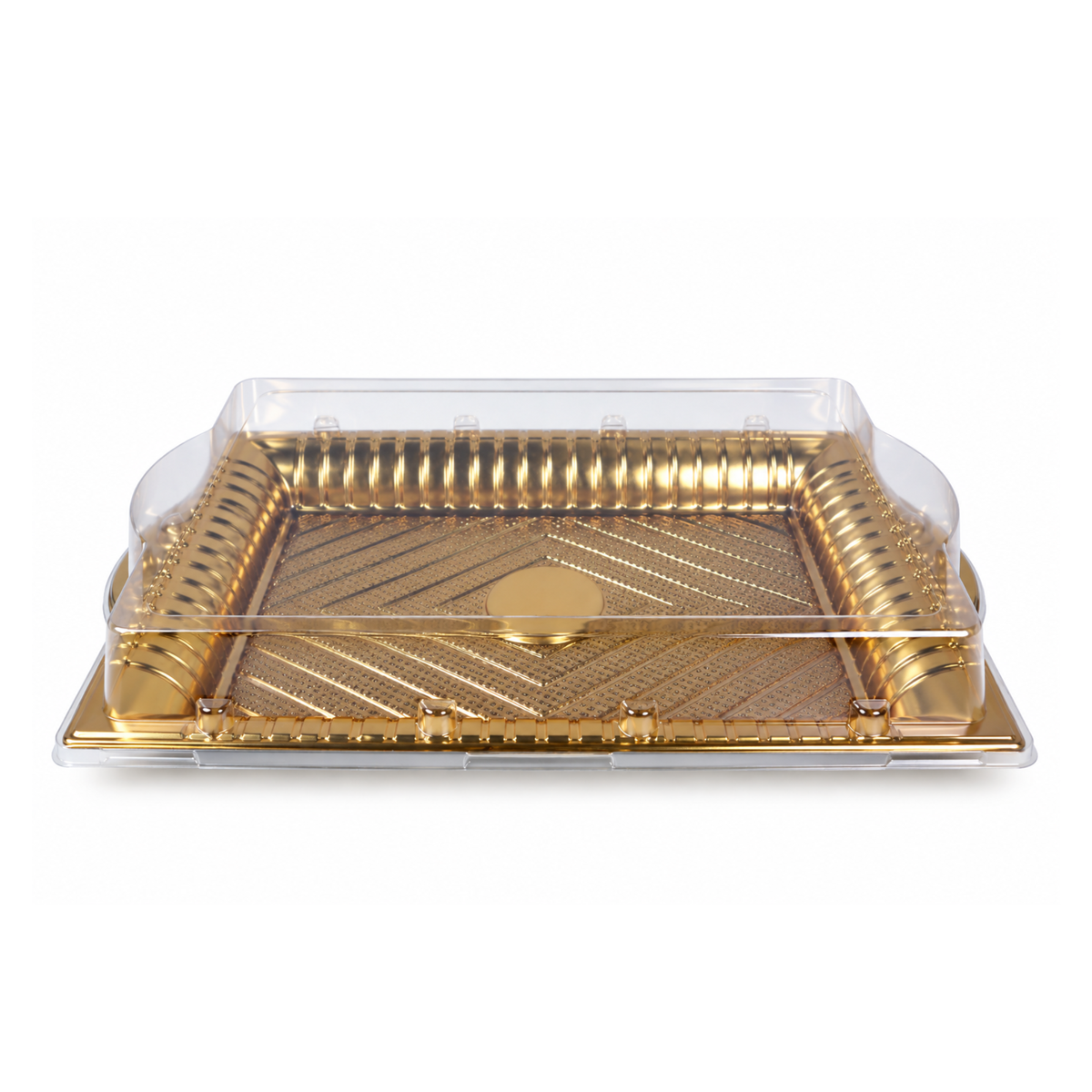 VIP Rectangular Plastic Tray with Clear Lid