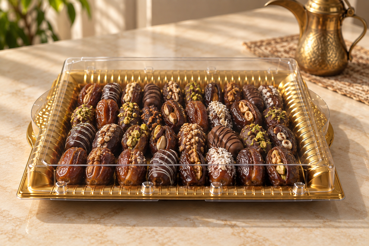 VIP Rectangular Plastic Tray with Clear Lid