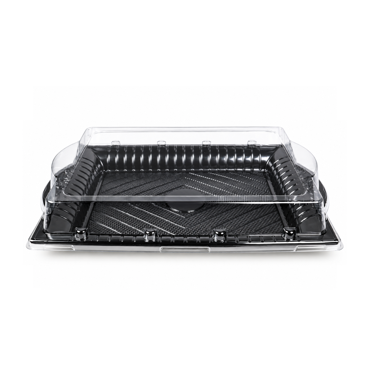 VIP Rectangular Plastic Tray with Clear Lid