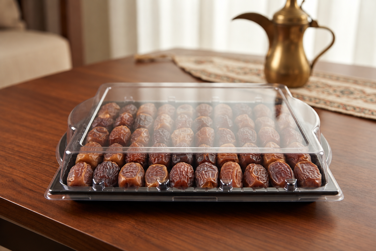 VIP Rectangular Plastic Tray with Clear Lid