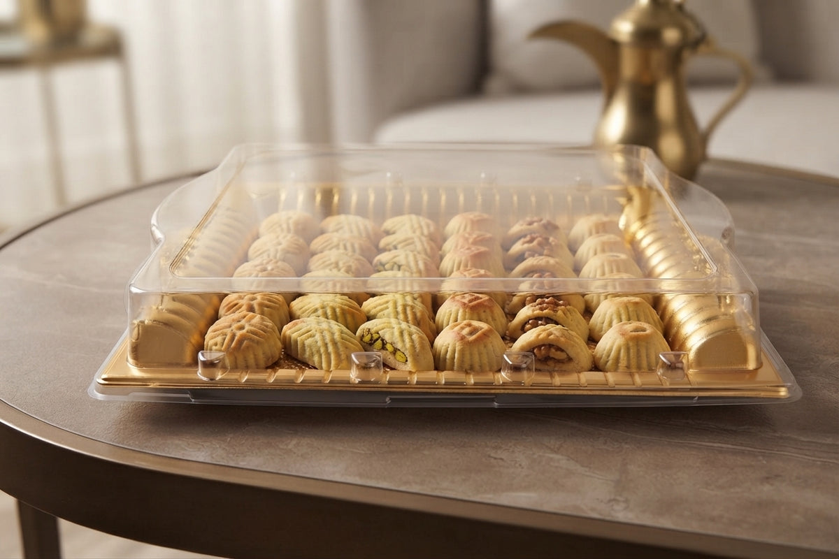 VIP Rectangular Plastic Tray with Clear Lid