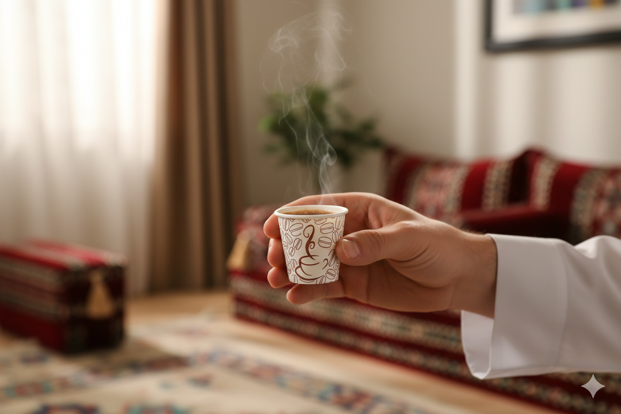 أكواب ورقية أحادية الجدار بتصميم عام، سعات 2.5/4/7/8/9/12/16 أونصة