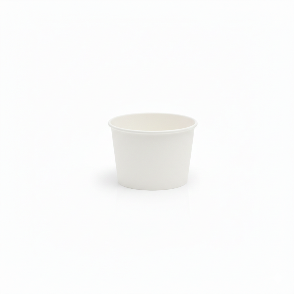 علب ايس كريم ورقية ابيض
White Ice Cream Cups 8oz