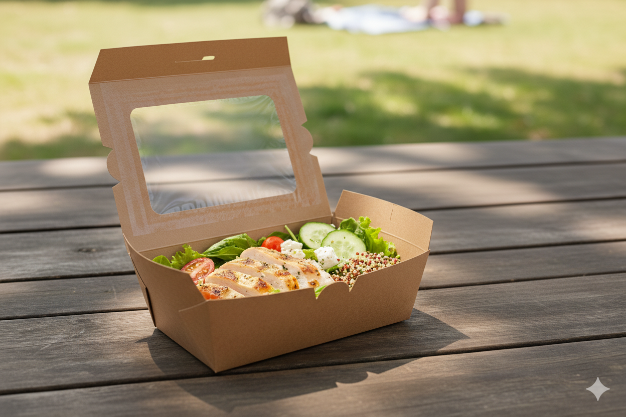 Paper Salad Containers with Window (S,M,L)