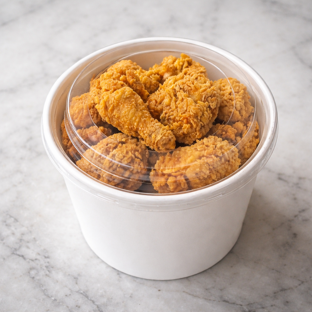 Clear Plastic PET Lids for Paper Buckets