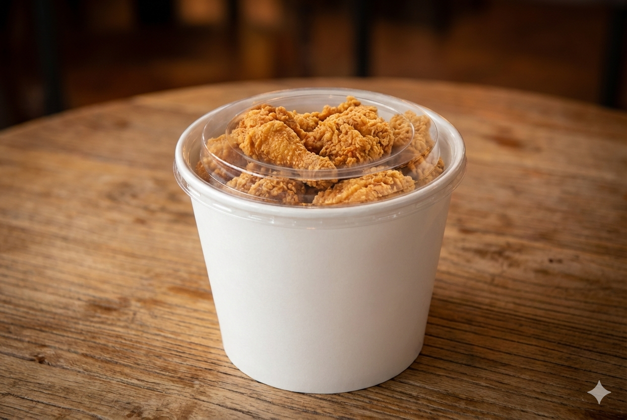 Clear Plastic PET Lids for Paper Buckets