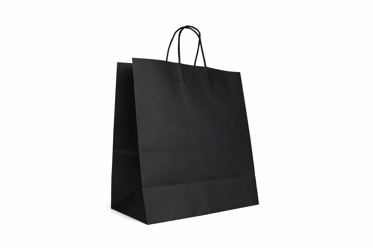 أكياس ورقية مع يد أسود
Black Square Bottom Paper Bags With Twisted Handles - XXL - 39*32*17cm