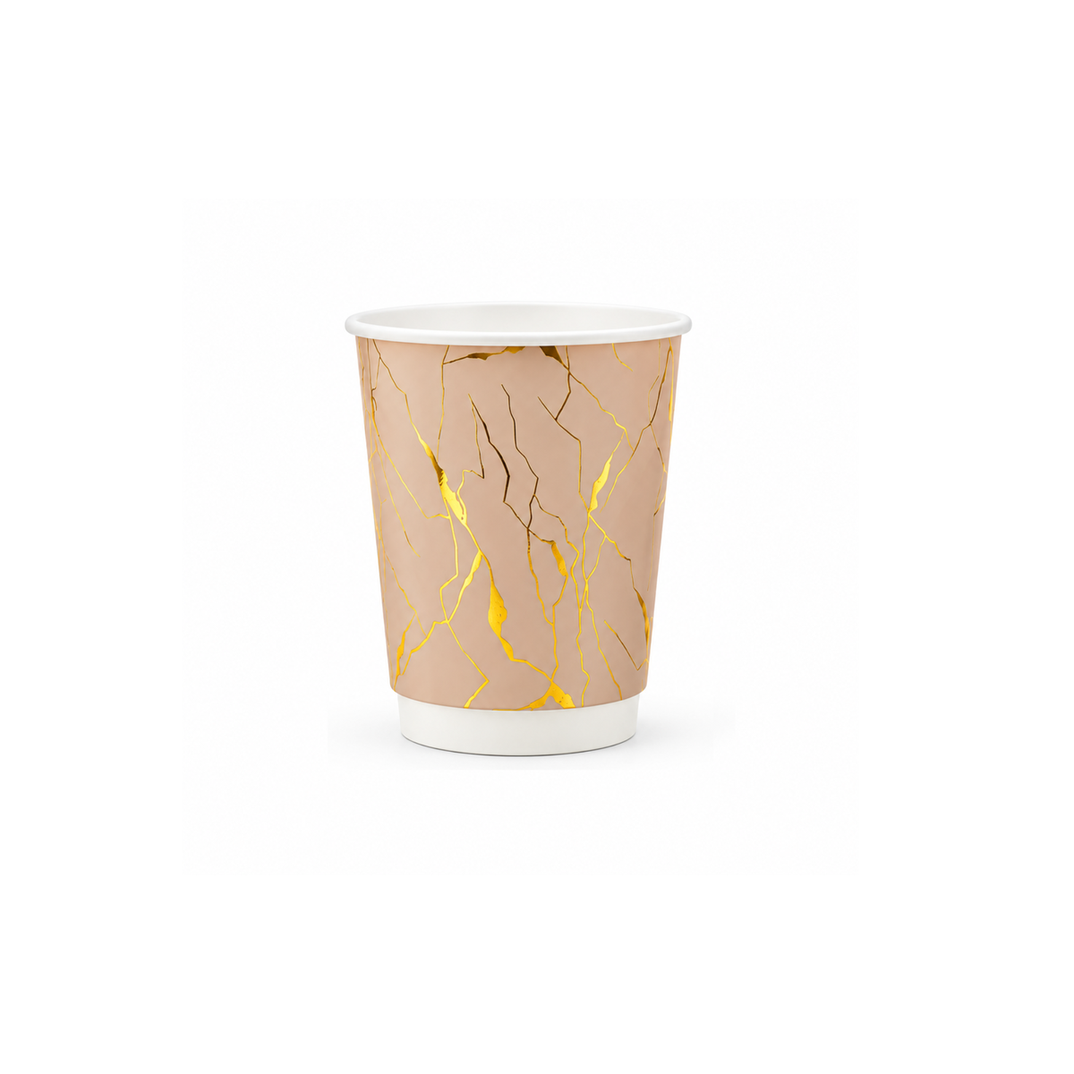 Paper Cups 8 Oz Double Wall with Gold Print